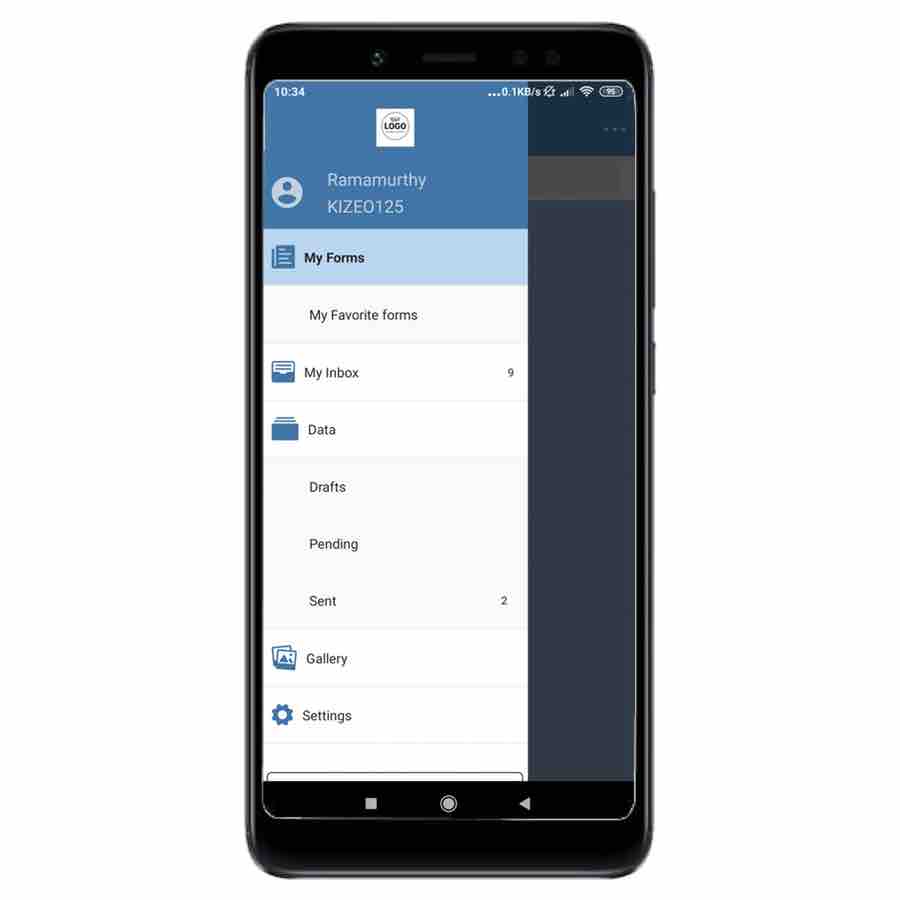 New app Kizeo Forms Ergonomic navigation