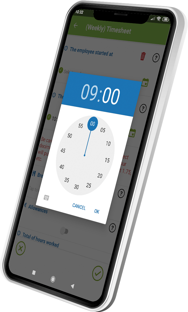 timesheet app with kizeo forms