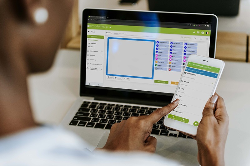 demonstración de gestión de procesos con Kizeo Forms
