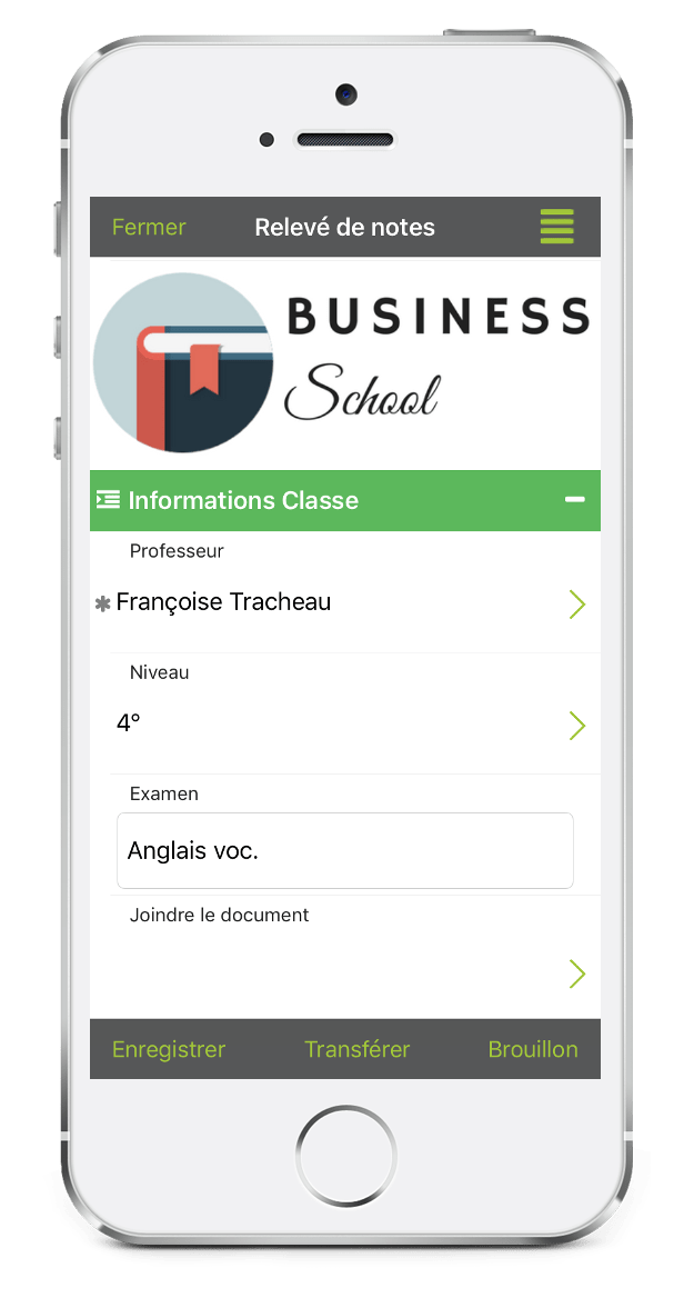 Formulaire de relevé de notes sur mobile ou tablette avec Kizeo Forms
