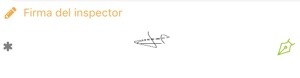 Firma inspección habitación